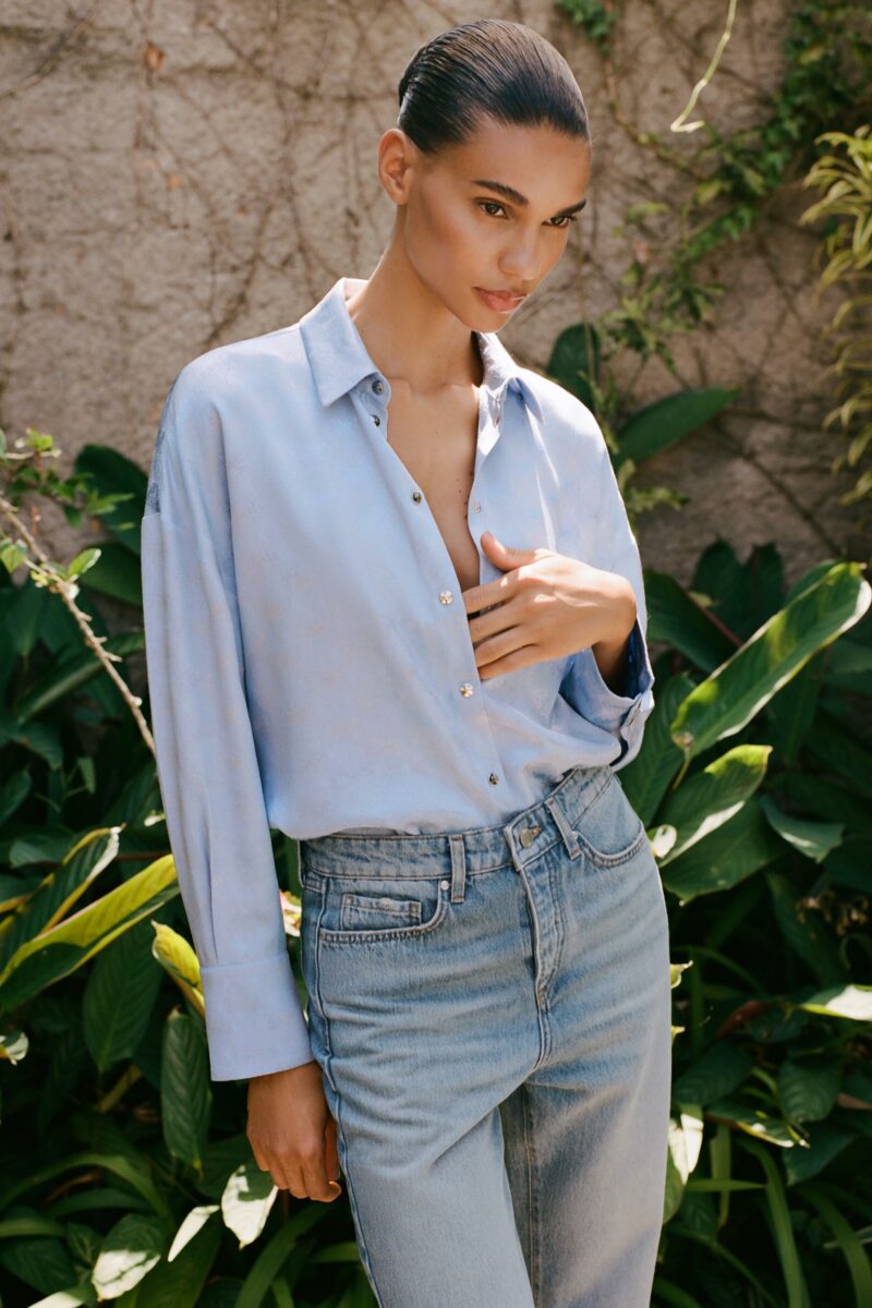 CHEMISE FLUIDE EN JACQUARD – Image 2