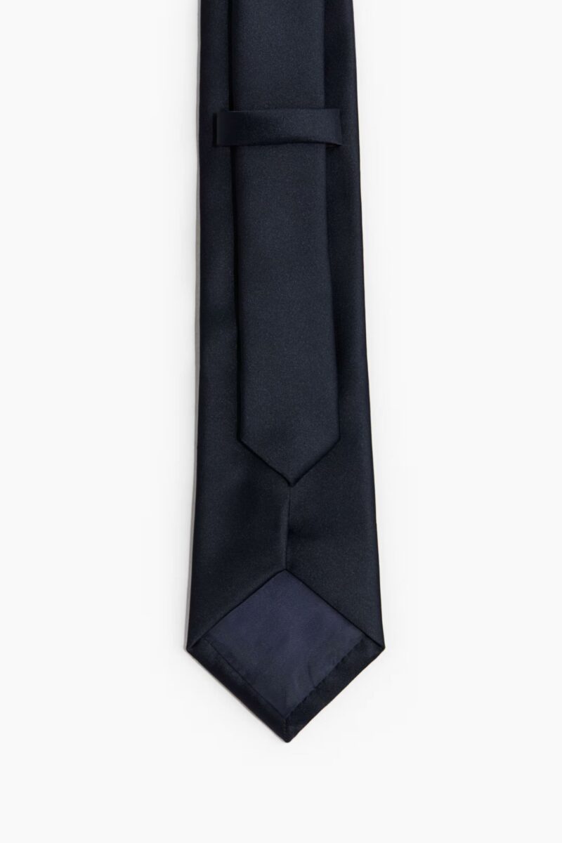 CRAVATE FINE BLEU MARINE – Image 2