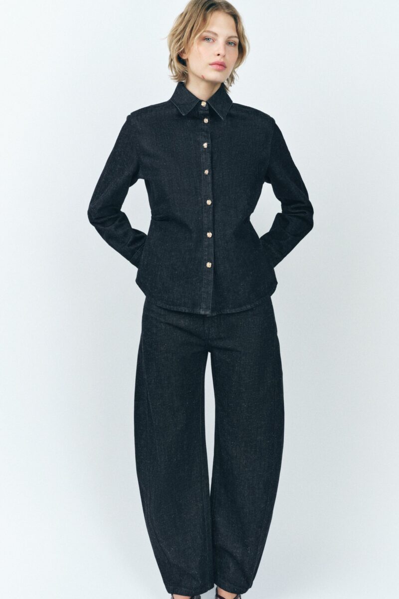 CHEMISE EN JEAN À PLIS – Image 3