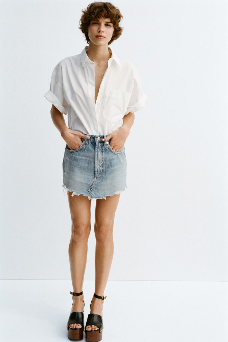 CHEMISE EN POPELINE AVEC POCHE – Image 3