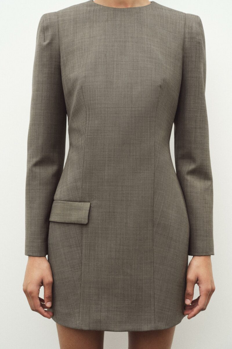 ROBE À ÉPAULETTES EN LAINE – Image 3