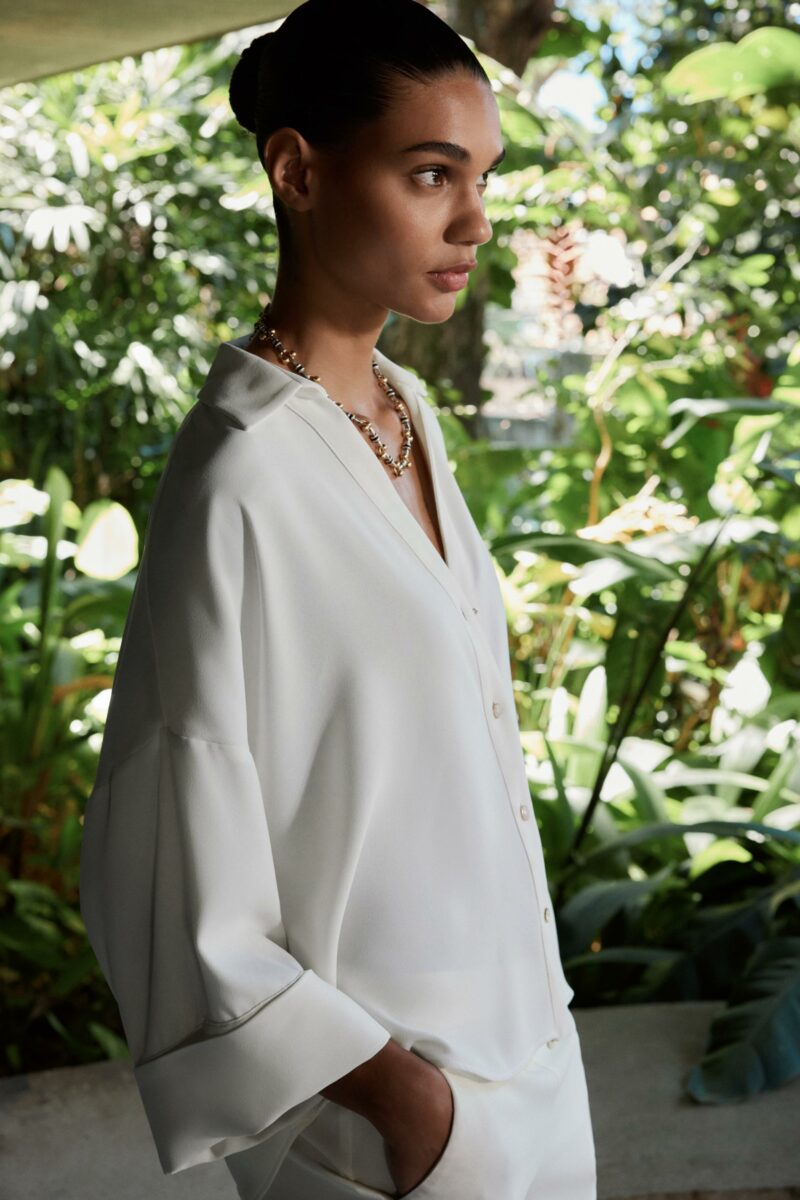 CHEMISE EN CRÊPE À MANCHES LARGES – Image 3