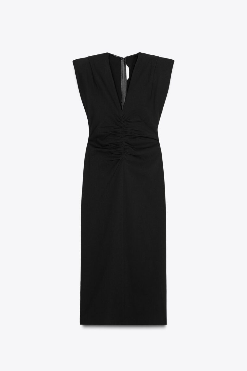 ROBE MI-LONGUE À ÉPAULETTES – Image 3