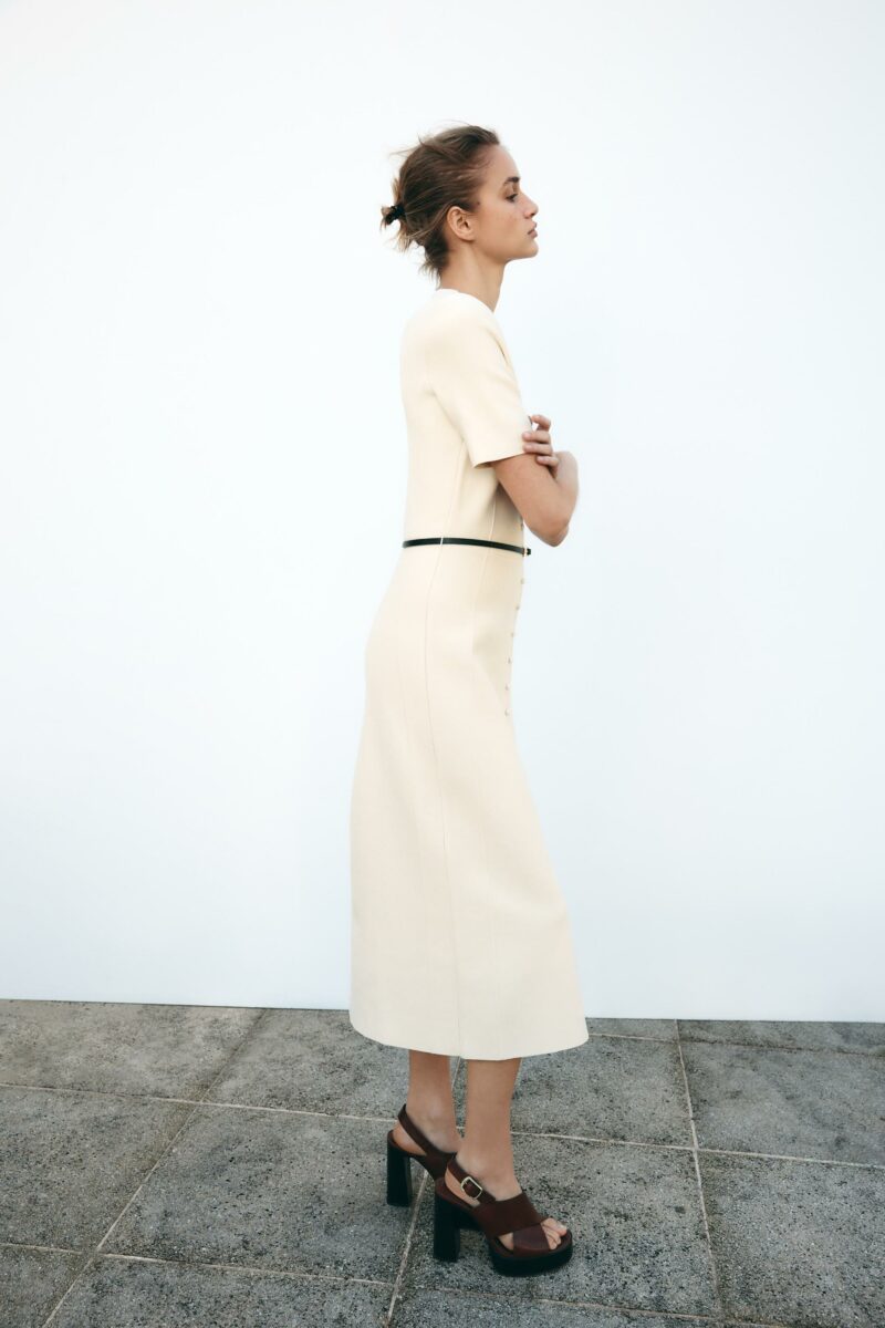 ROBE MI-LONGUE AVEC CEINTURE – Image 3