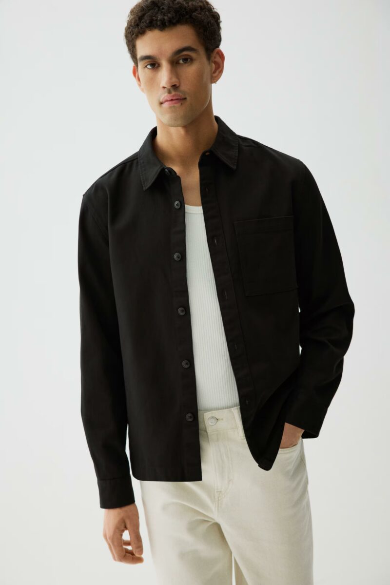 SURCHEMISE REGULAR FIT EN TWILL DE COTON – Image 3