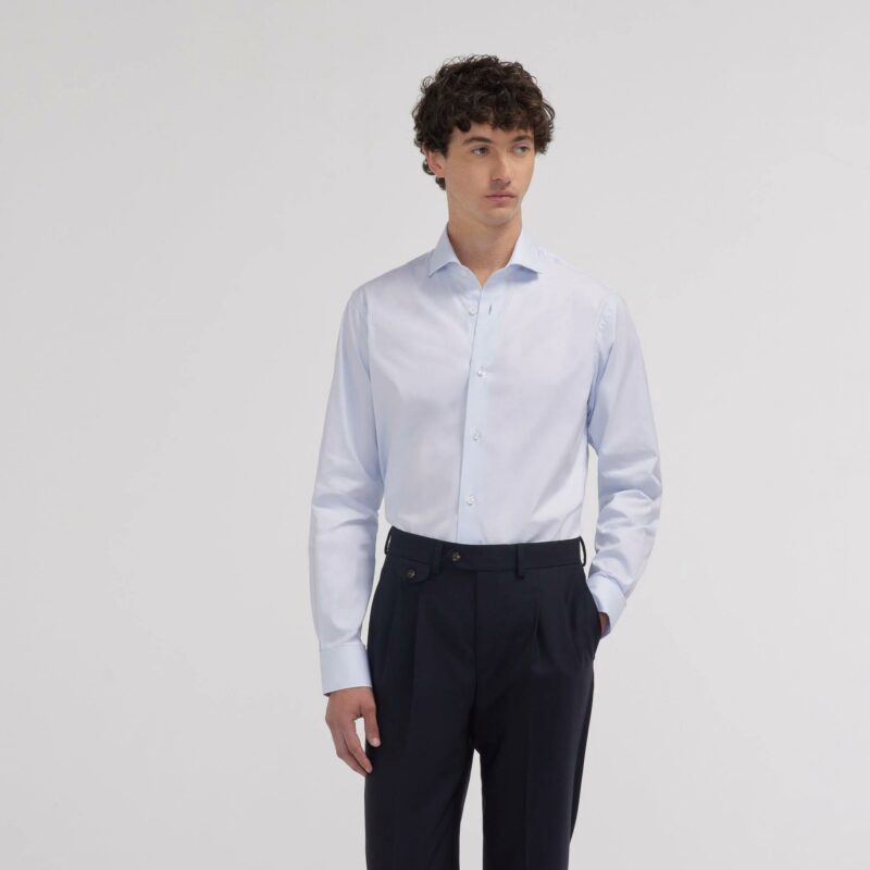 CHEMISE ATELIER PRIVE SLIM FIT STRETCH BLANCHE COL ITALIEN