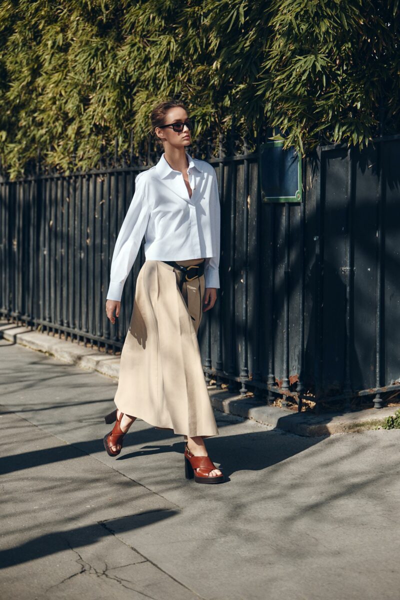 CHEMISE COURTE EN POPELINE – Image 4