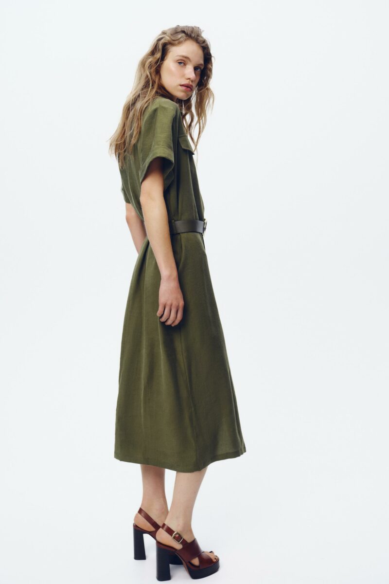 ROBE MI-LONGUE AVEC CEINTURE – Image 4