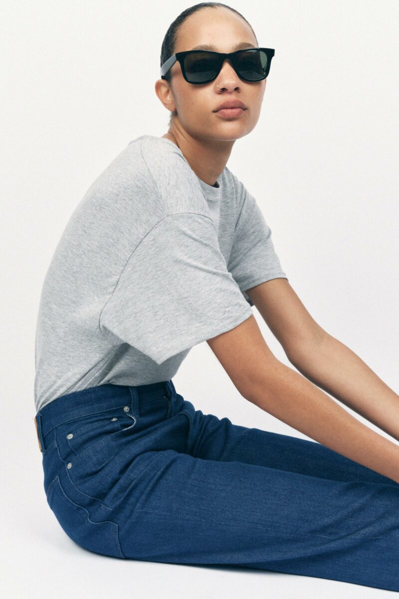 JEAN BOOTCUT TAILLE HAUTE CROPPED – Image 4