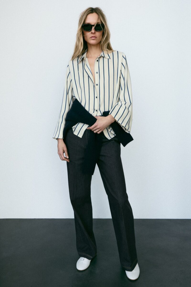 BLOUSE À RAYURES À MANCHES AMPLES – Image 4