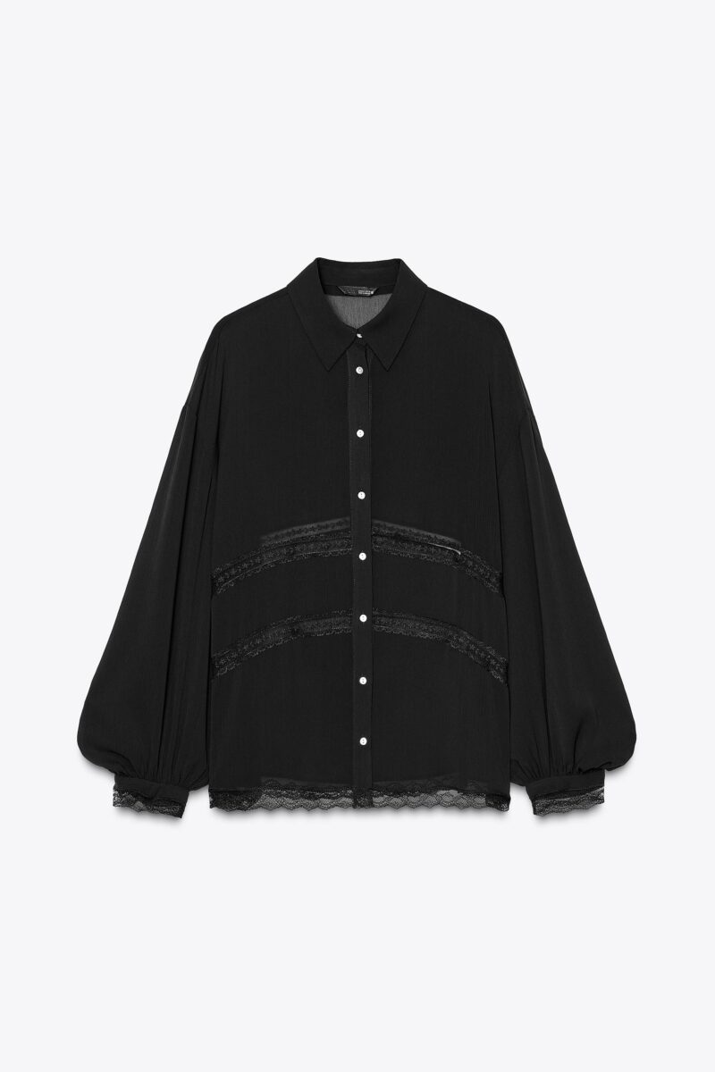 CHEMISE FLUIDE AVEC ENTRE-DEUX – Image 4