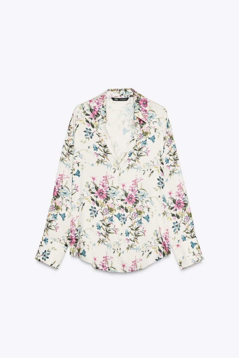 CHEMISE IMPRIMÉE ET SATINÉE – Image 4