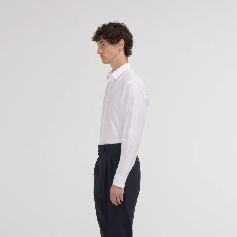 CHEMISE ATELIER PRIVE SLIM FIT STRETCH BLANCHE COL FRANCAIS – Image 3