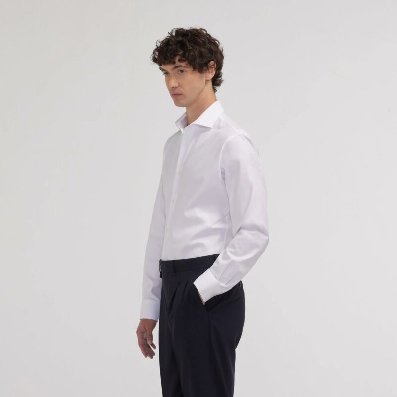 CHEMISE ATELIER PRIVE SLIM FIT STRETCH BLEUE COL ITALIEN – Image 4