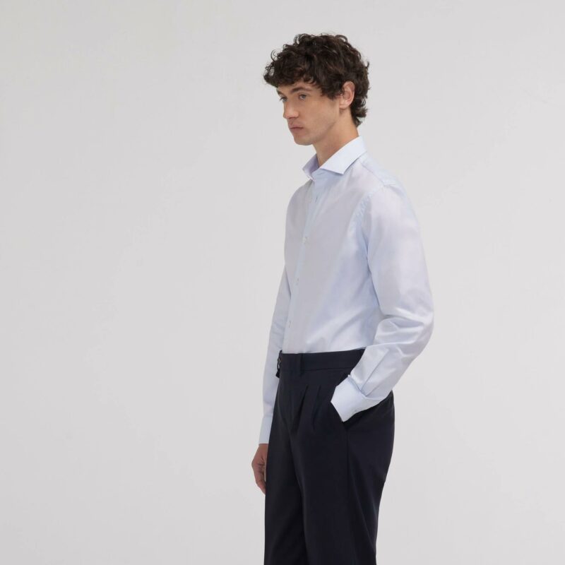 CHEMISE ATELIER PRIVE SLIM FIT STRETCH BLANCHE COL ITALIEN – Image 4
