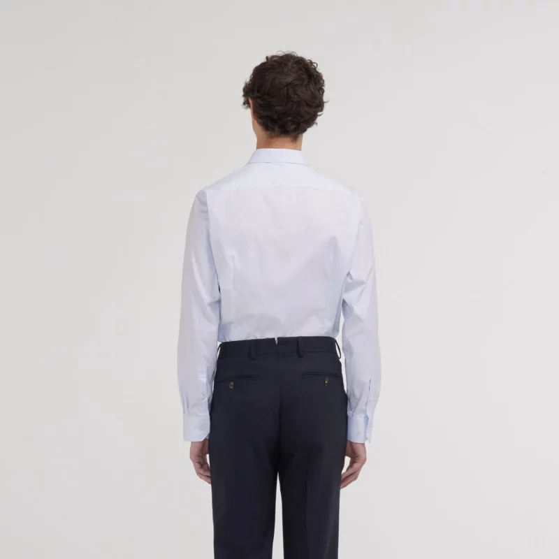 CHEMISE ATELIER PRIVE SLIM FIT STRETCH BLEUE COL FRANCAIS – Image 4