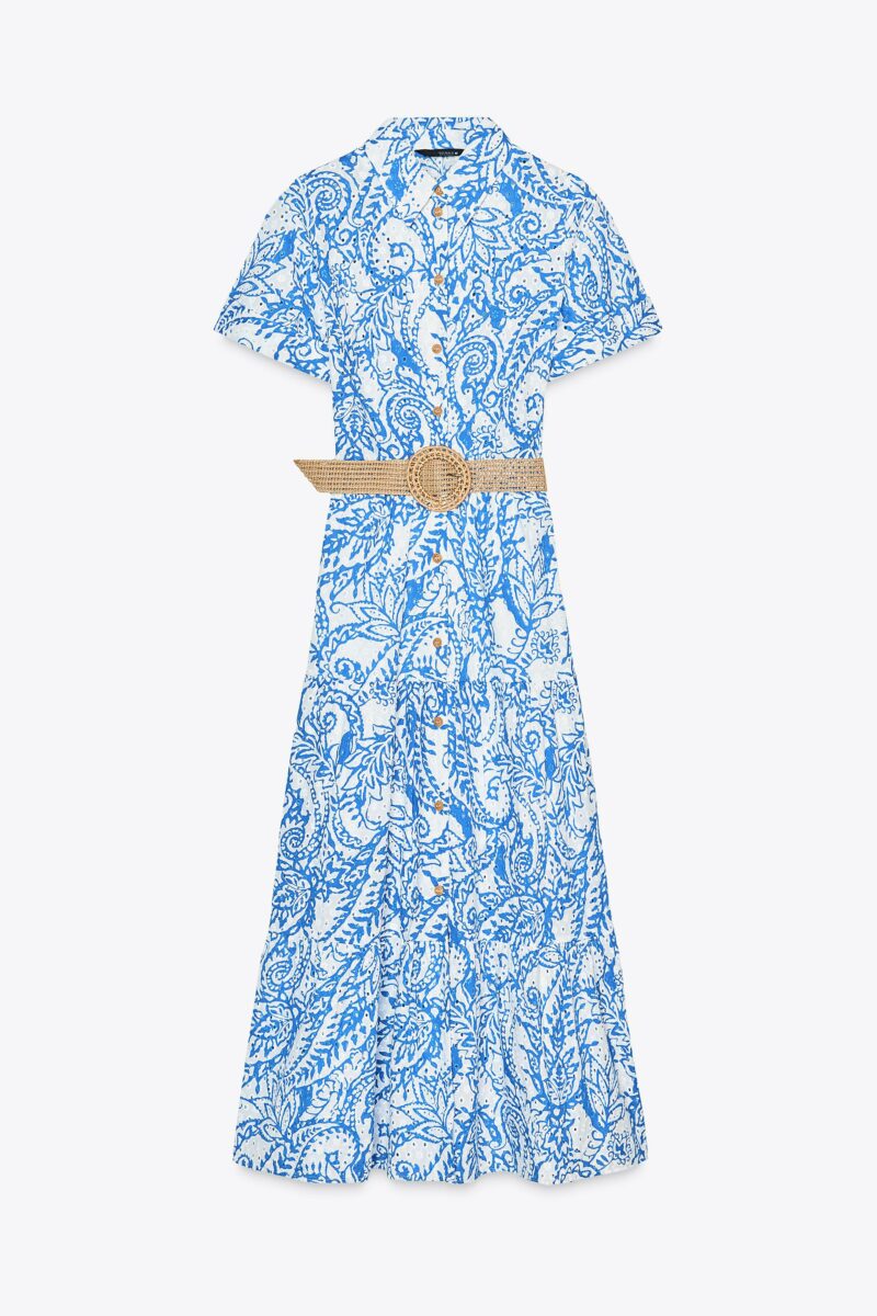 ROBE CHEMISE À IMPRIMÉ AVEC CEINTURE – Image 5