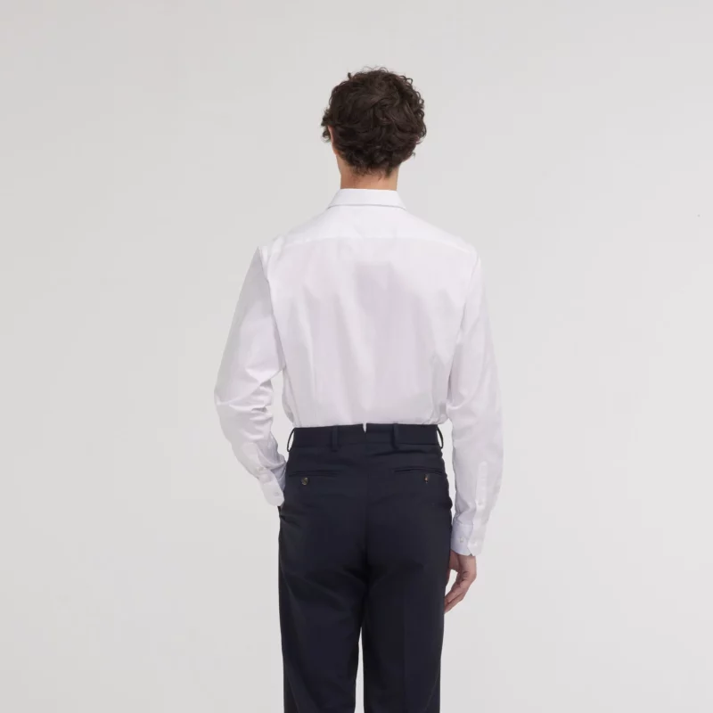 CHEMISE ATELIER PRIVE SLIM FIT STRETCH BLANCHE COL FRANCAIS – Image 4