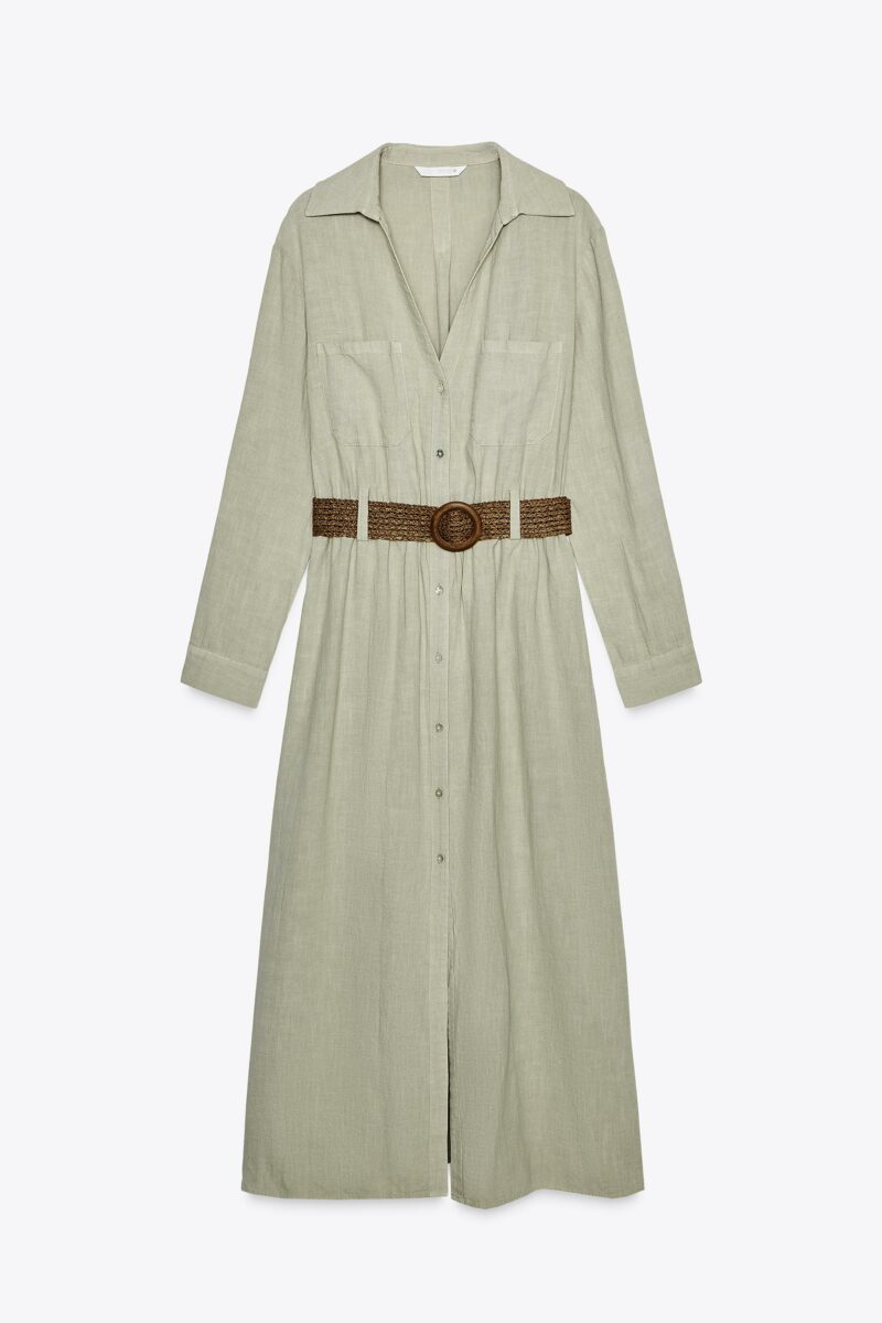 ROBE MI-LONGUE AVEC CEINTURE – Image 6
