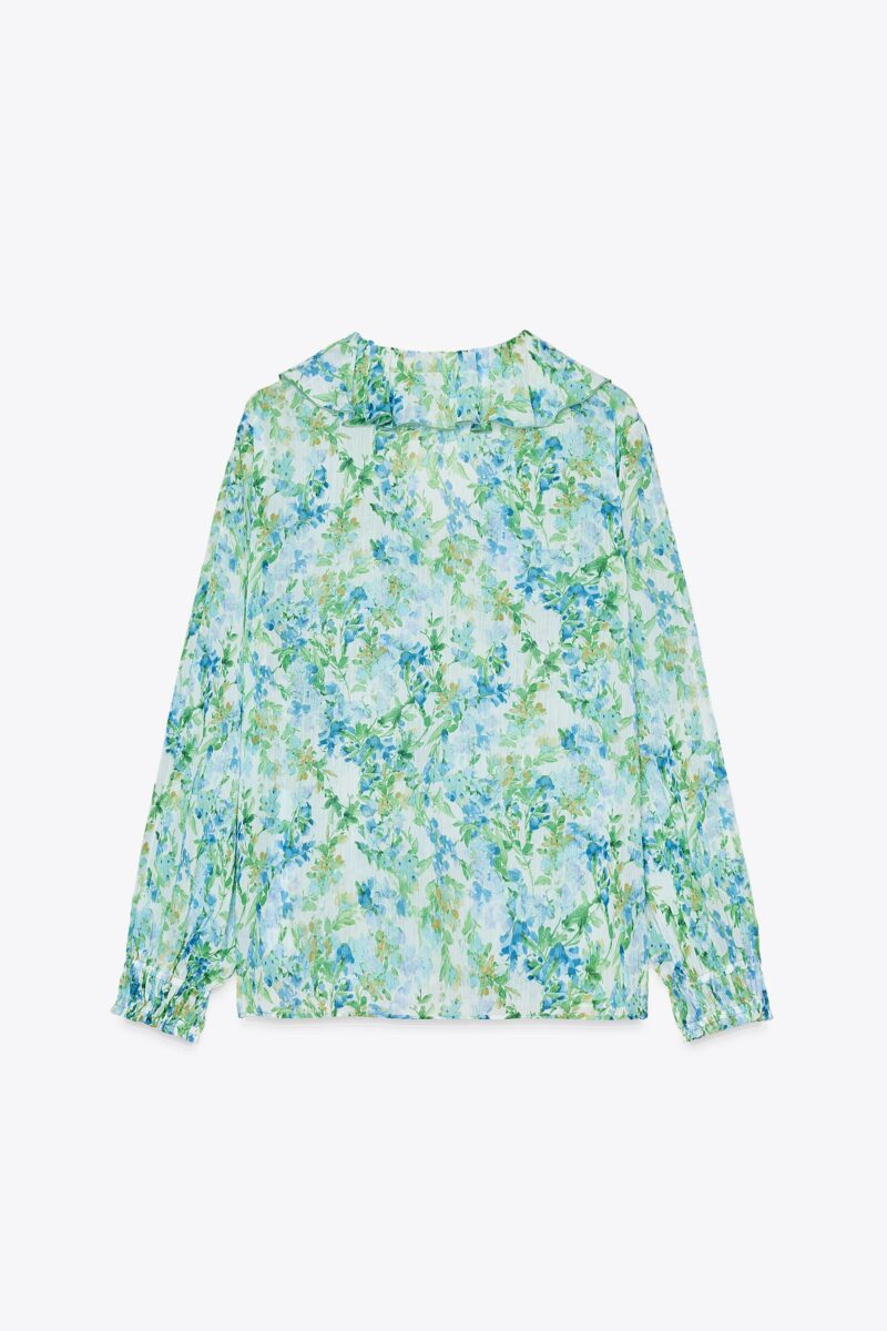 CHEMISE À IMPRIMÉ FLORAL ET VOLANTS – Image 7