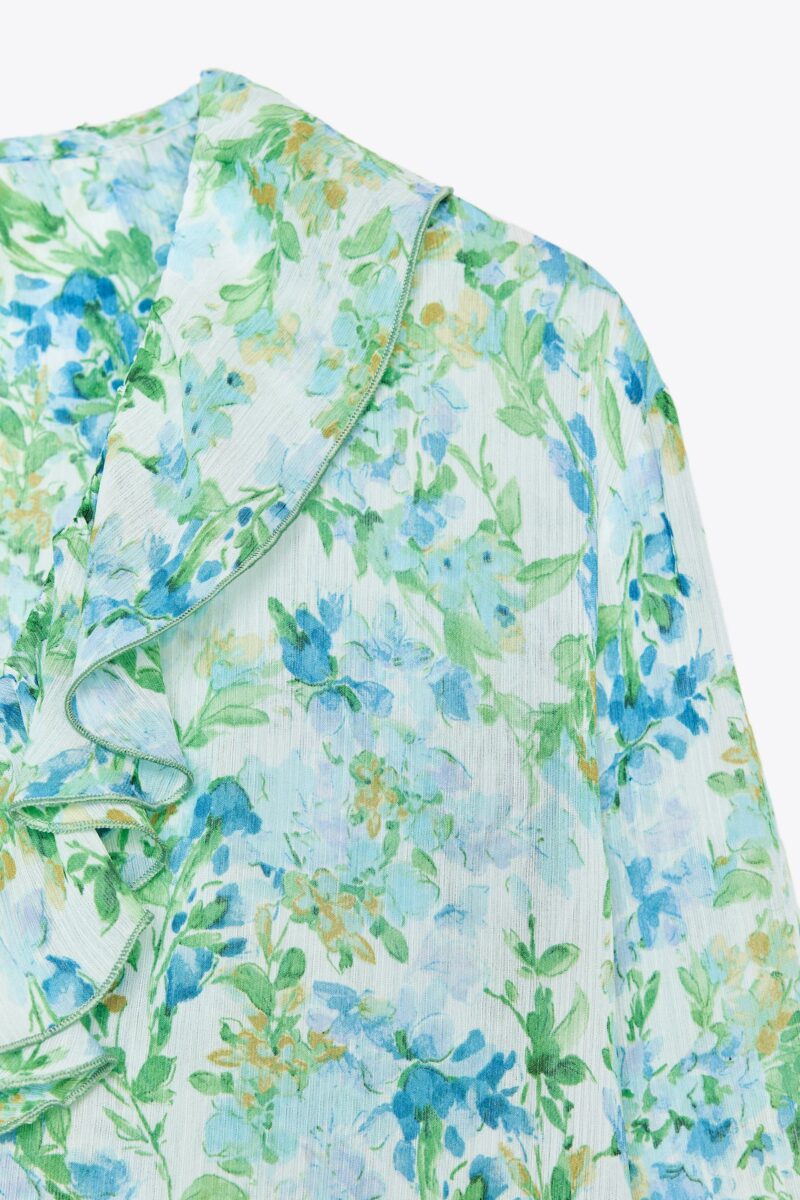 CHEMISE À IMPRIMÉ FLORAL ET VOLANTS – Image 8
