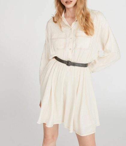 ROBE CLAUDIE PIERLOT ECRU