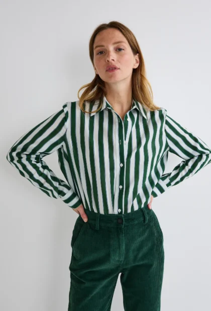 CHEMISE MANCHES LONGUES IMPRIMEE EN COTON BIO GOTS