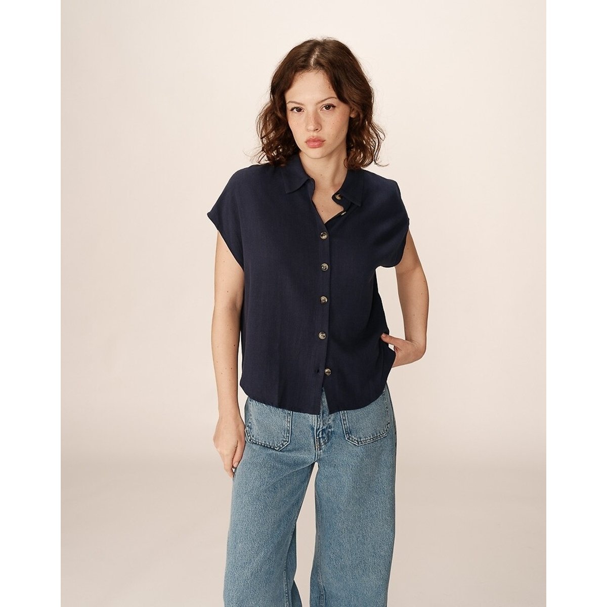 CHEMISE FLUIDE GRACE&MILA A MANCHES COURTES