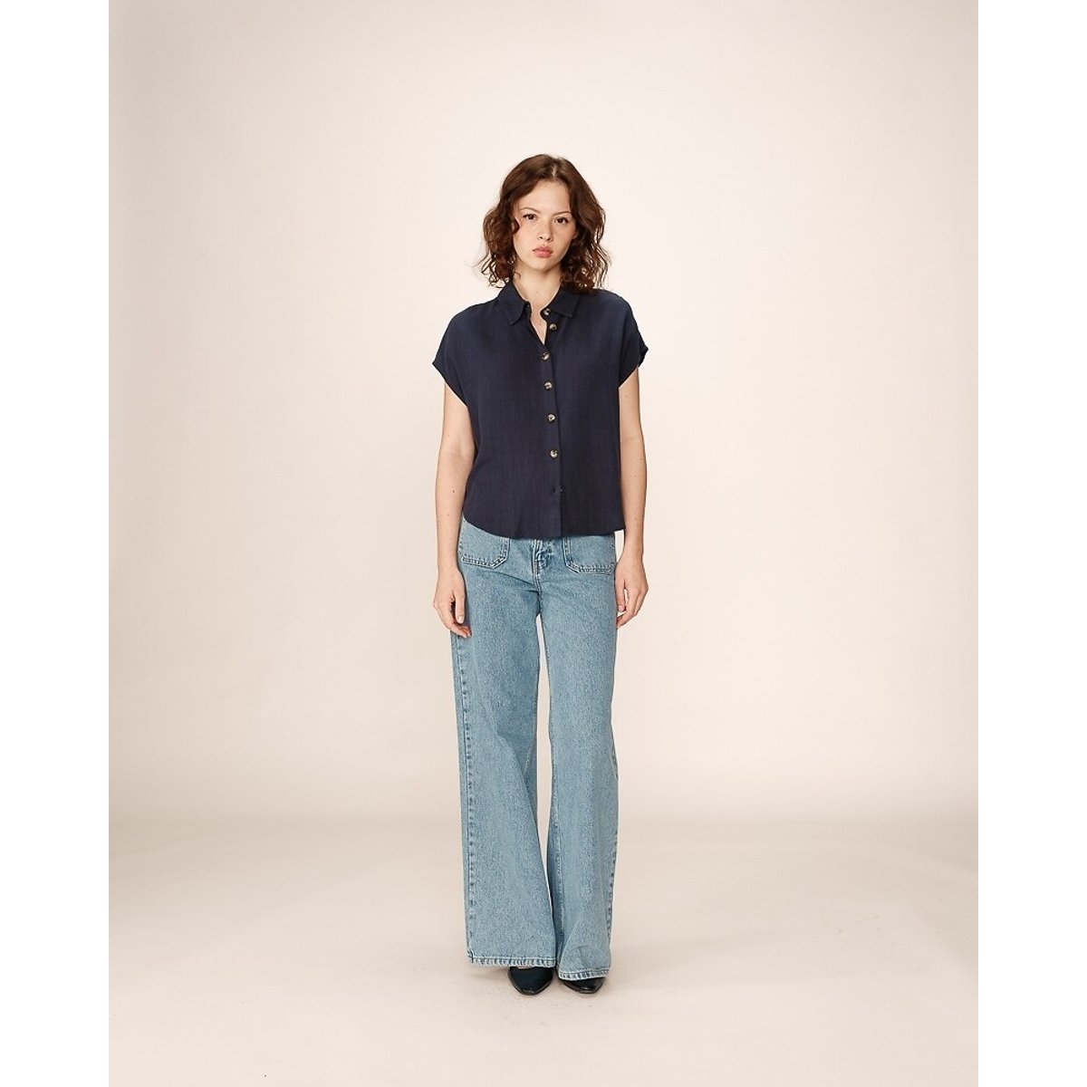 CHEMISE FLUIDE GRACE&MILA A MANCHES COURTES – Image 2