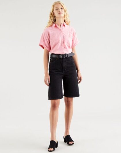 CHEMISE LEVIS LIN & COTON VIEUX ROSE