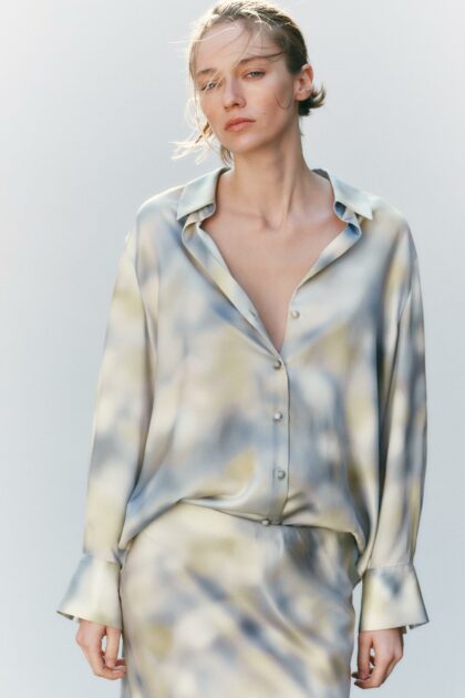 CHEMISE SATINÉE TIE & DYE