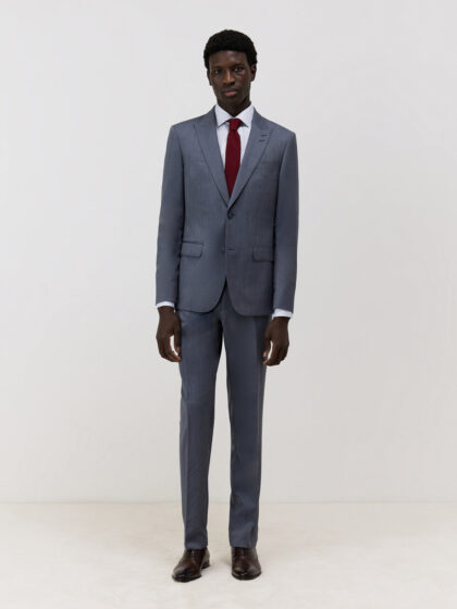 COSTUME FATHER & SONS SLIM LAINE BLEU CHAMBRAY