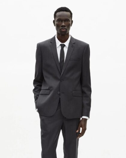 COSTUME THE KOOPLES EN LAINE GRISE COUPE CINTRÉE