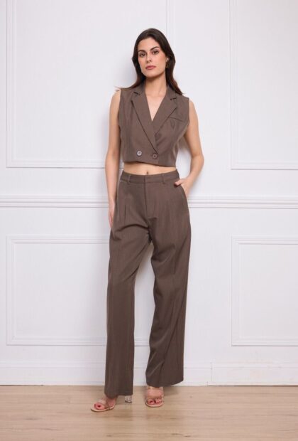 PANTALON LARGE A PINCES