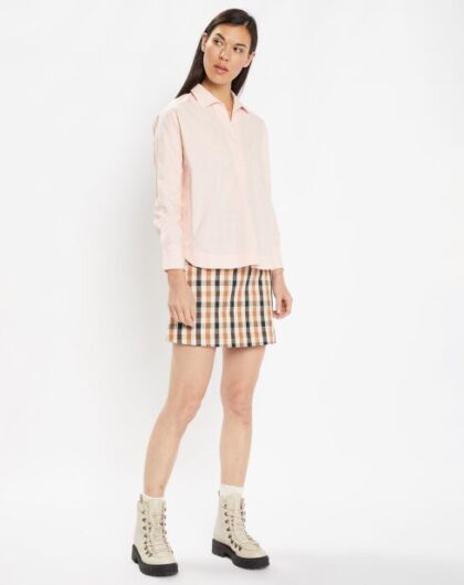 BLOUSE GALERIES LAFAYETTE EN COTON VAREUSE CLAIR