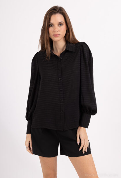 CHEMISE TEXTUREE A MANCHES BOUFFANTES