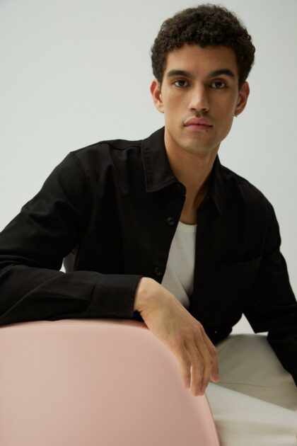 SURCHEMISE REGULAR FIT EN TWILL DE COTON