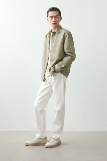 SURCHEMISE REGULAR FIT EN TWILL DE COTON