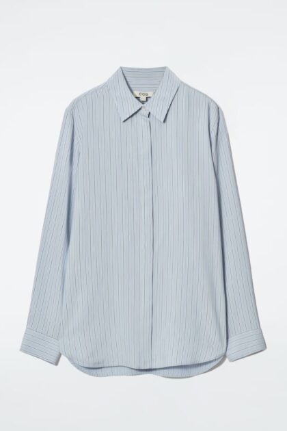 CHEMISE DÉCONTRACTÉE RAYÉE BLEU COS