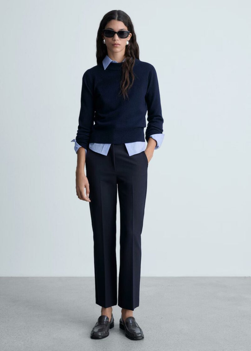 PANTALON DROIT PINCES