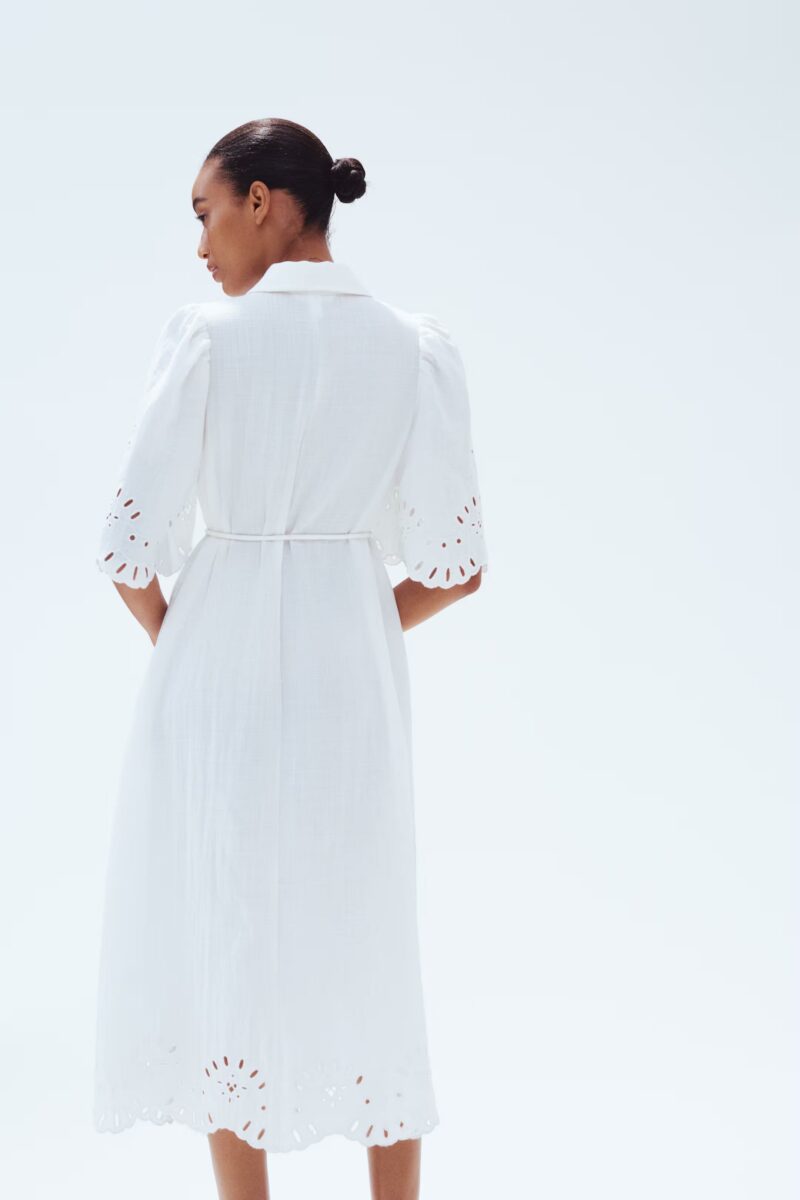 ROBE CHEMISE AVEC BRODERIE ANGLAISE – Image 3