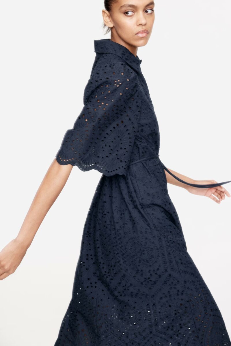 ROBE CHEMISE AVEC BRODERIE ANGLAISE