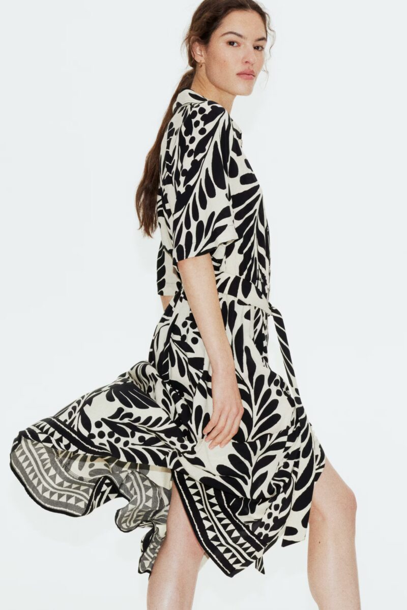 ROBE CHEMISE AVEC CEINTURE À NOUER – Image 5