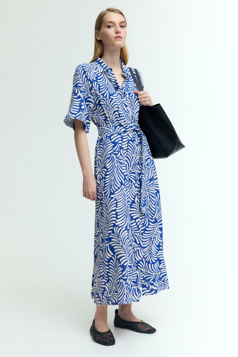 ROBE CHEMISE AVEC CEINTURE À NOUER – Image 3