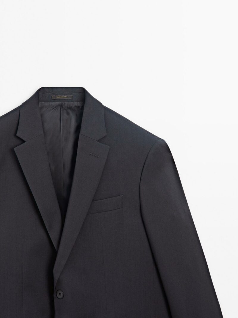 VESTE DE COSTUME MASSIMO DUTTI 100% LAINE – Image 7