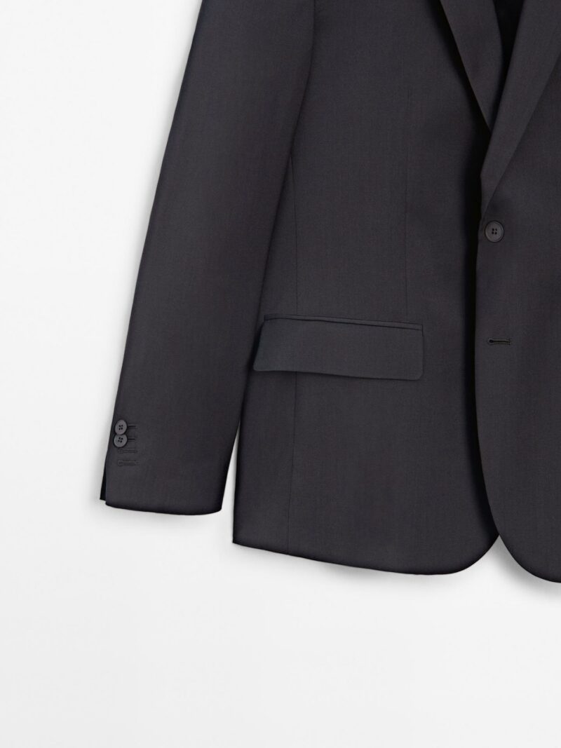 VESTE DE COSTUME MASSIMO DUTTI 100% LAINE – Image 9