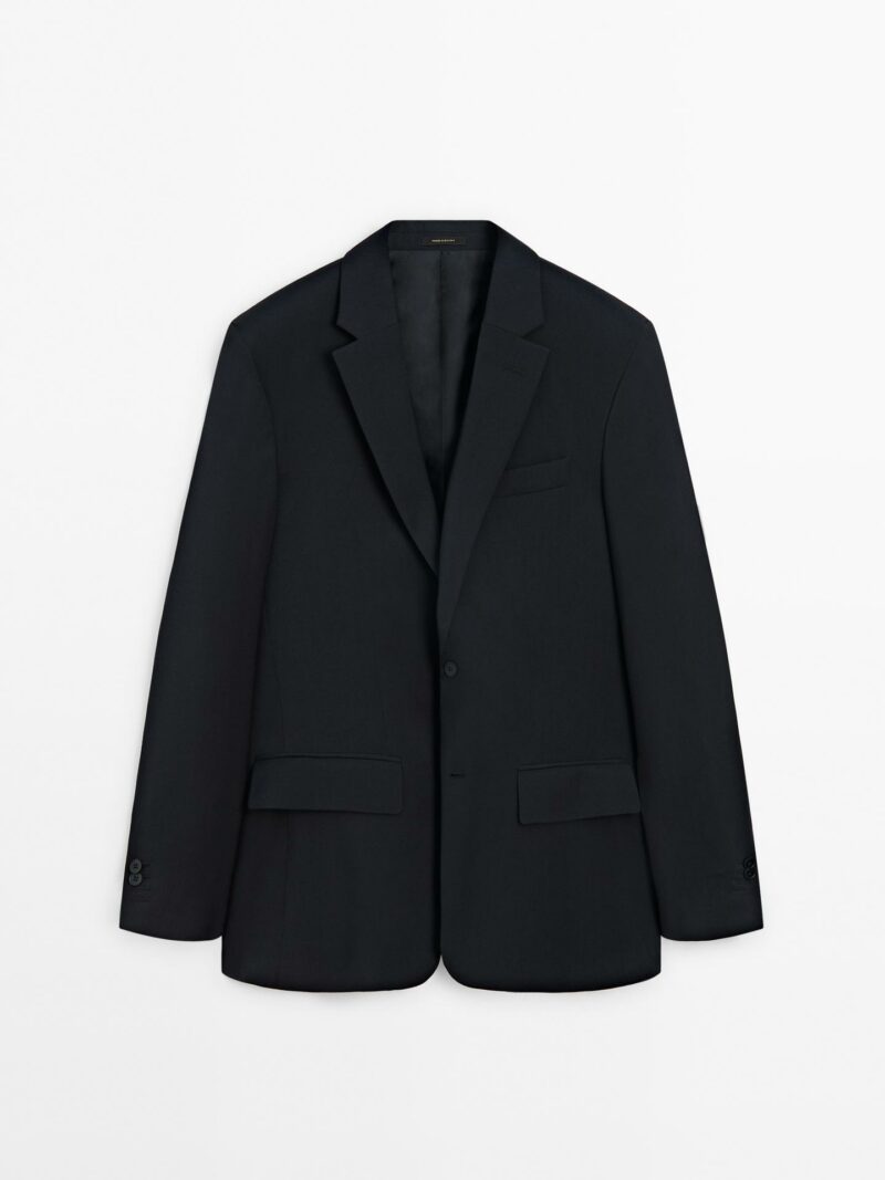 VESTE DE COSTUME MASSIMO DUTTI 100% LAINE – Image 5