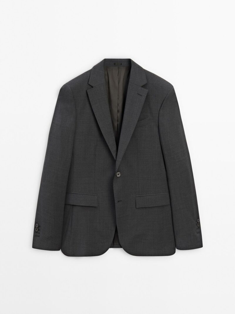 VESTE DE COSTUME MASSIMO DUTTI 100% LAINE – Image 5