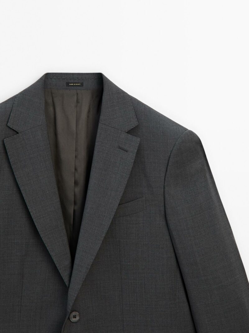 VESTE DE COSTUME MASSIMO DUTTI 100% LAINE – Image 6