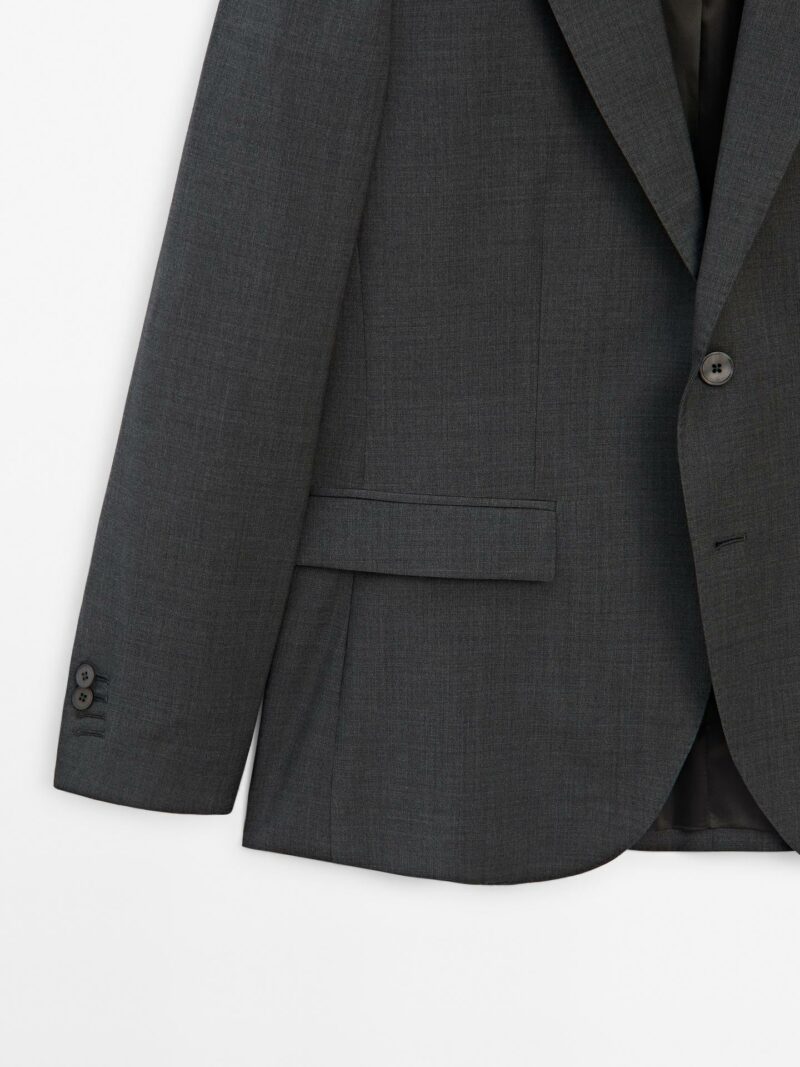 VESTE DE COSTUME MASSIMO DUTTI 100% LAINE – Image 8